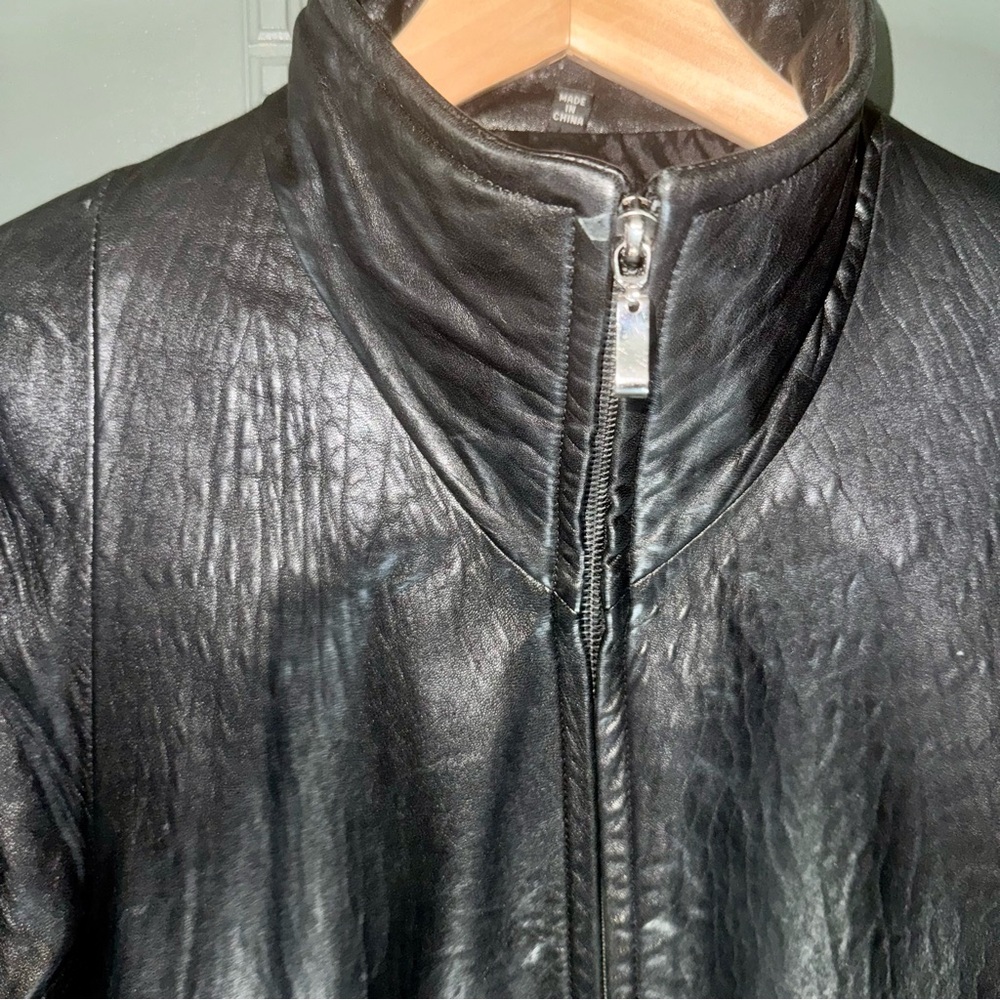 Jones New York l Genuine Leather Jacket l Black l Women's Size: Large - Picture 13 of 16